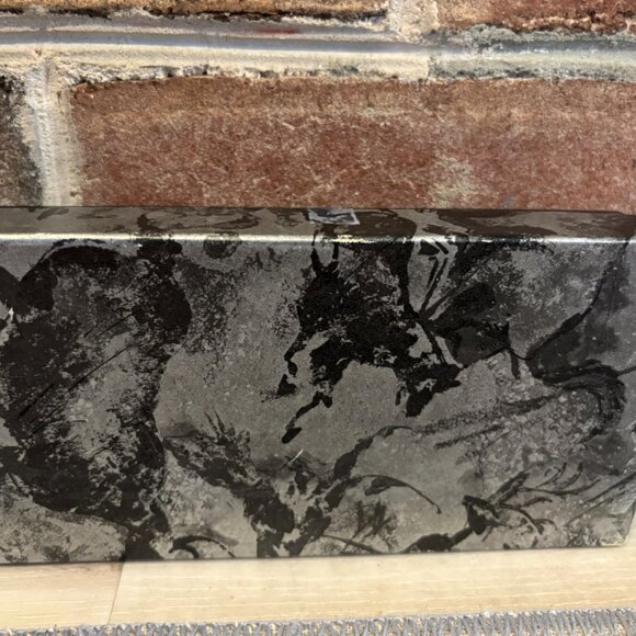 MCM snack tray w/serving Forks Japan Appetizer Fork Set Wooden Stand NOS - Picture 7 of 7